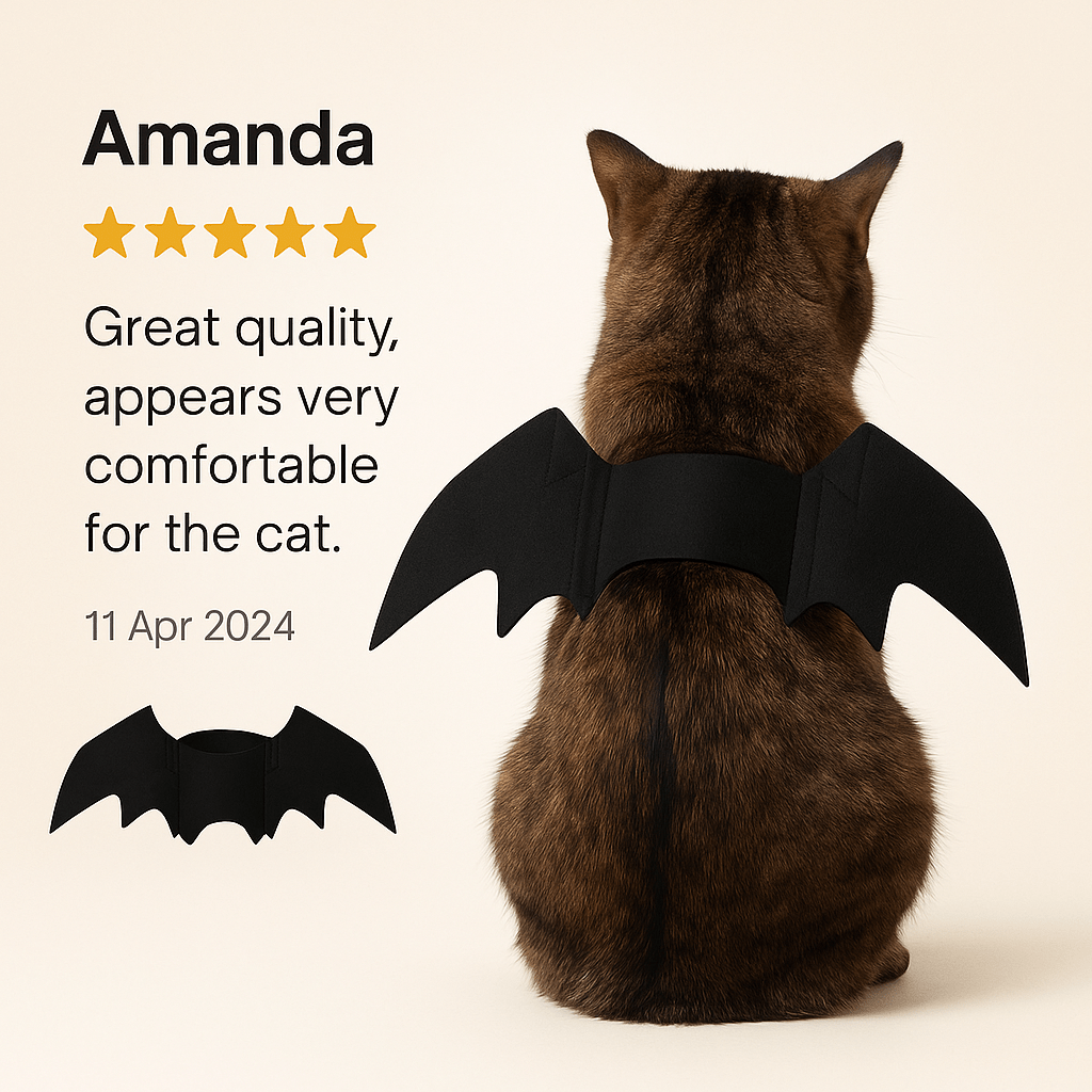 Tired of Pet Costumes That Hurt? Try This Soft Bat Wings! - Pet Store ED