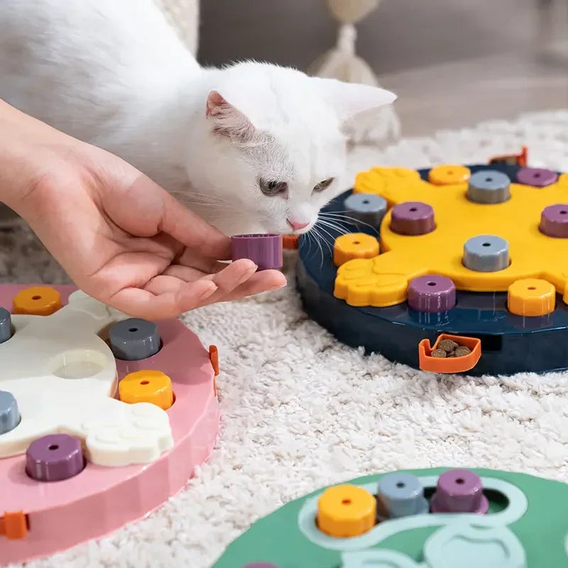 Pet enrichment toy for anxiety relief and healthy eating