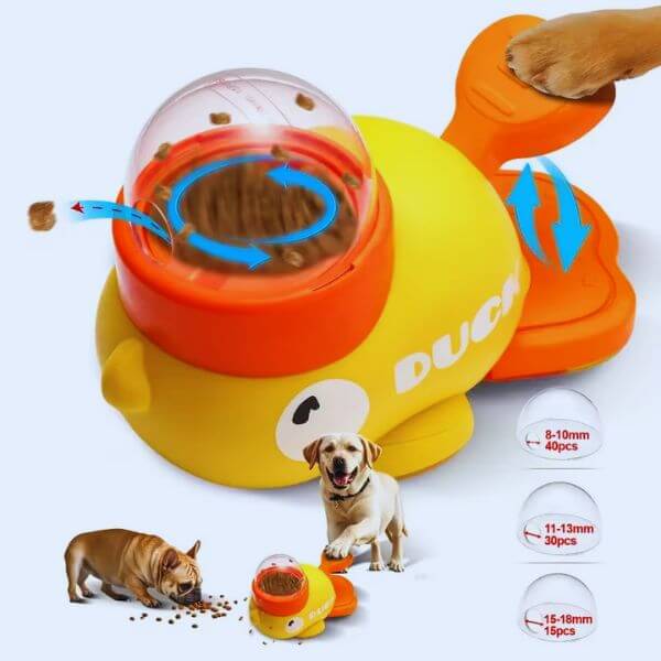 smart food dispenser for dogs with adjustable portions – anti choking design