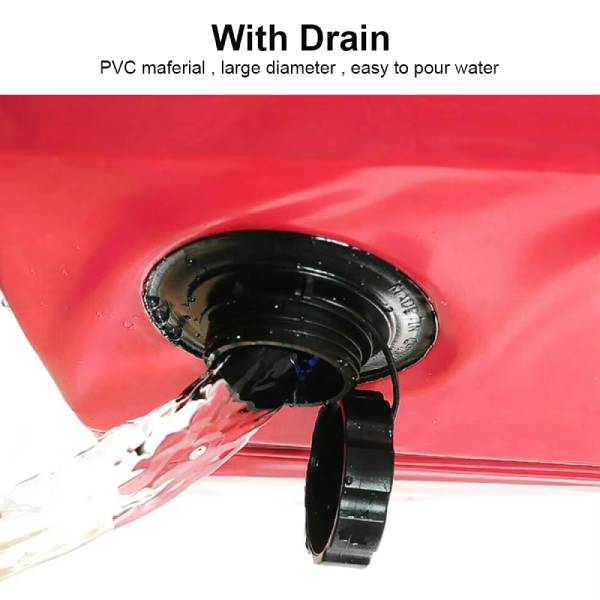 Easy water release system for foldable dog pool