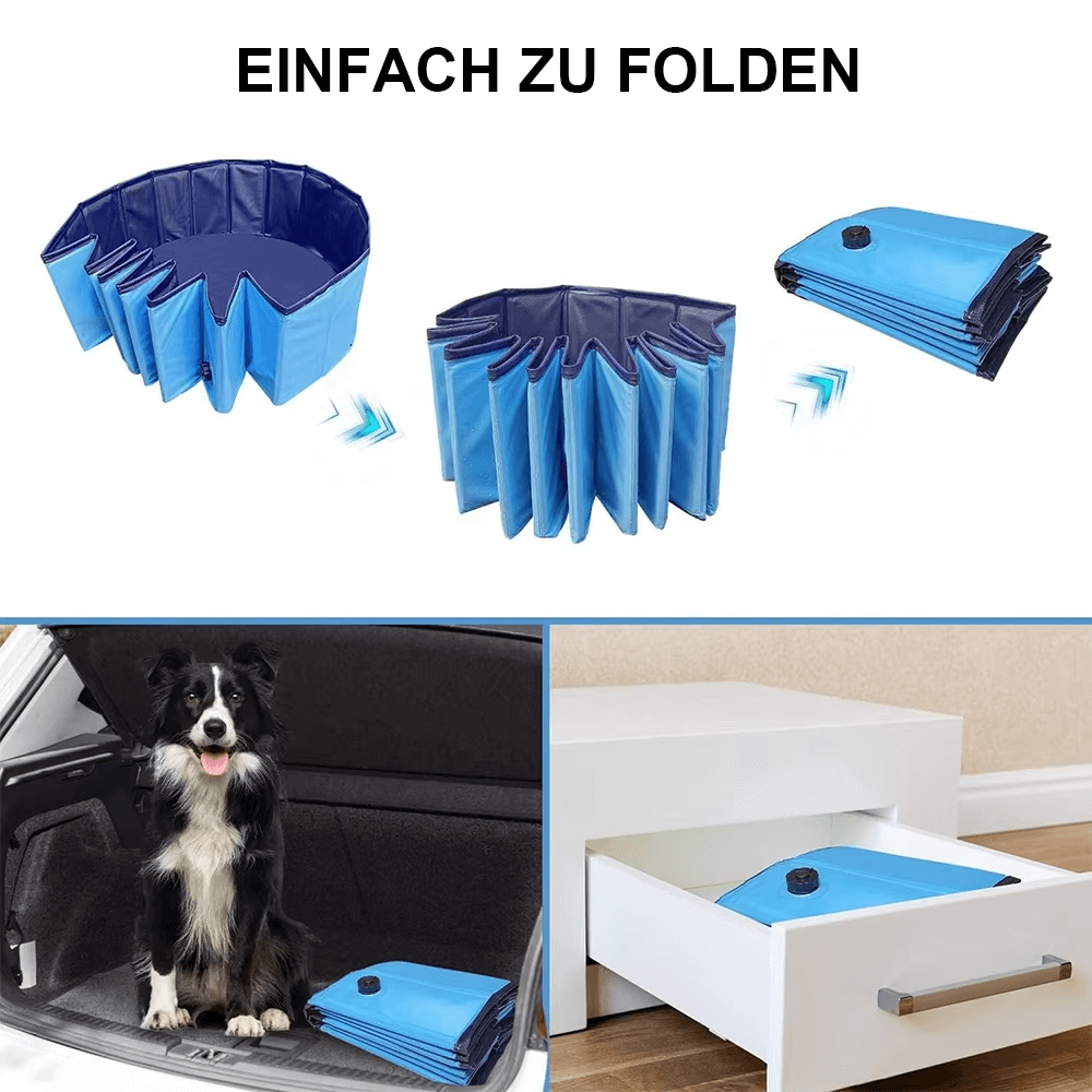 Portable dog cooling tub for summer trips