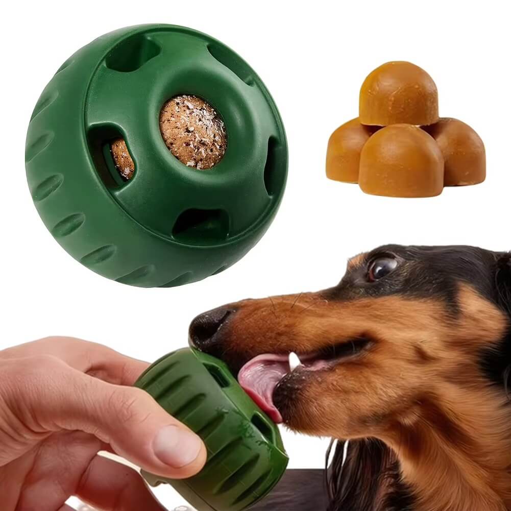 Interactive ball helping calm and distract pets