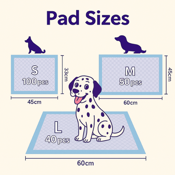 Pee pad dimension chart for smart pet owners — find the perfect fit to avoid leaks and odor indoors.