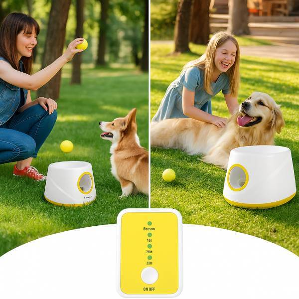 Happy dogs with FetchPro dog fetch toy by Pet Store ED