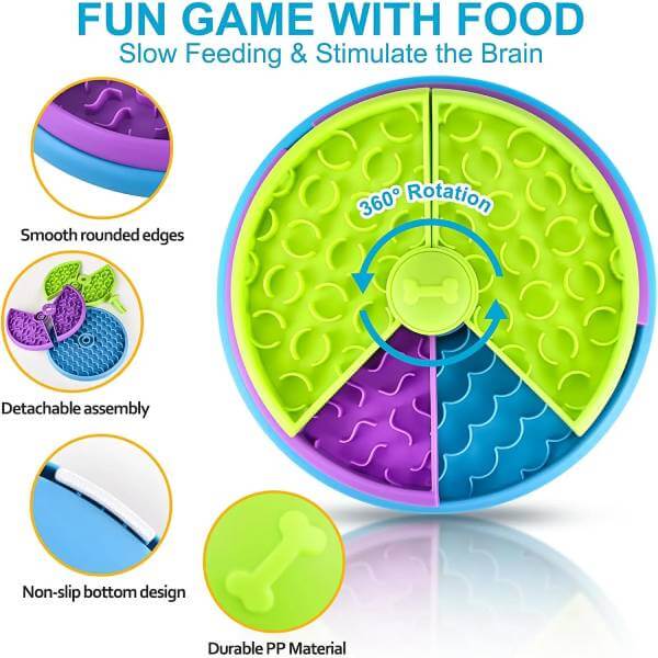 Interactive feeder with fun rotating design