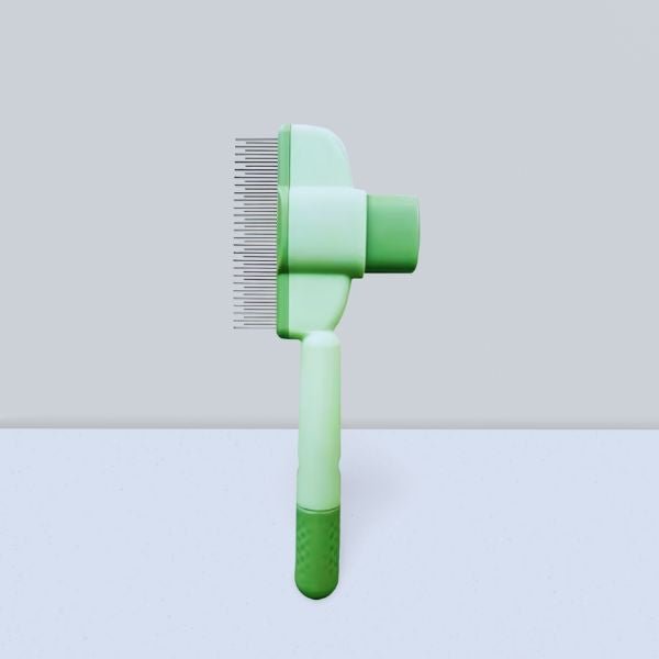Detangling tool for pets – no-pull grooming comb with ergonomic grip.