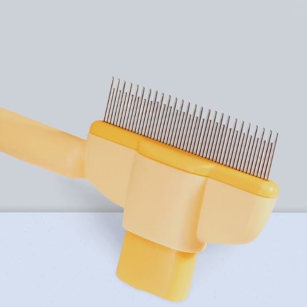 Self-cleaning bristle comb designed for cats and dogs – perfect for shedding season.