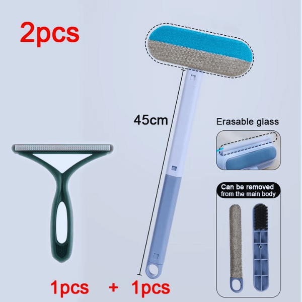 Combo pack with two pet hair remover tools from Pet Store ED – for sofa, glass and upholstery