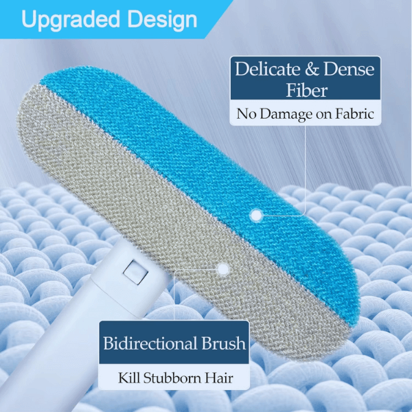 Bidirectional reusable pet hair brush with delicate and dense fiber that protects fabric – Upgraded design FurSweep Pro by Pet Store ED