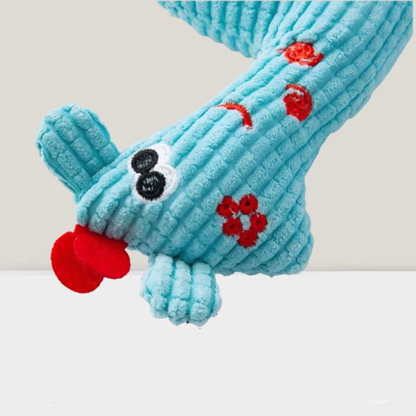 Dog toy with squeaker – safe textures and calming design