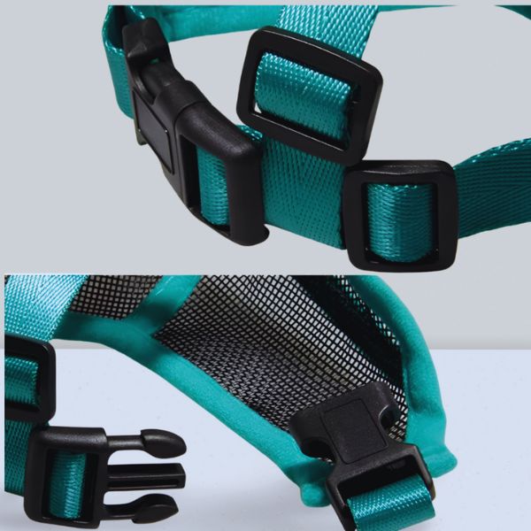 Anti-slip fit system of short snout dog muzzle with strap control
