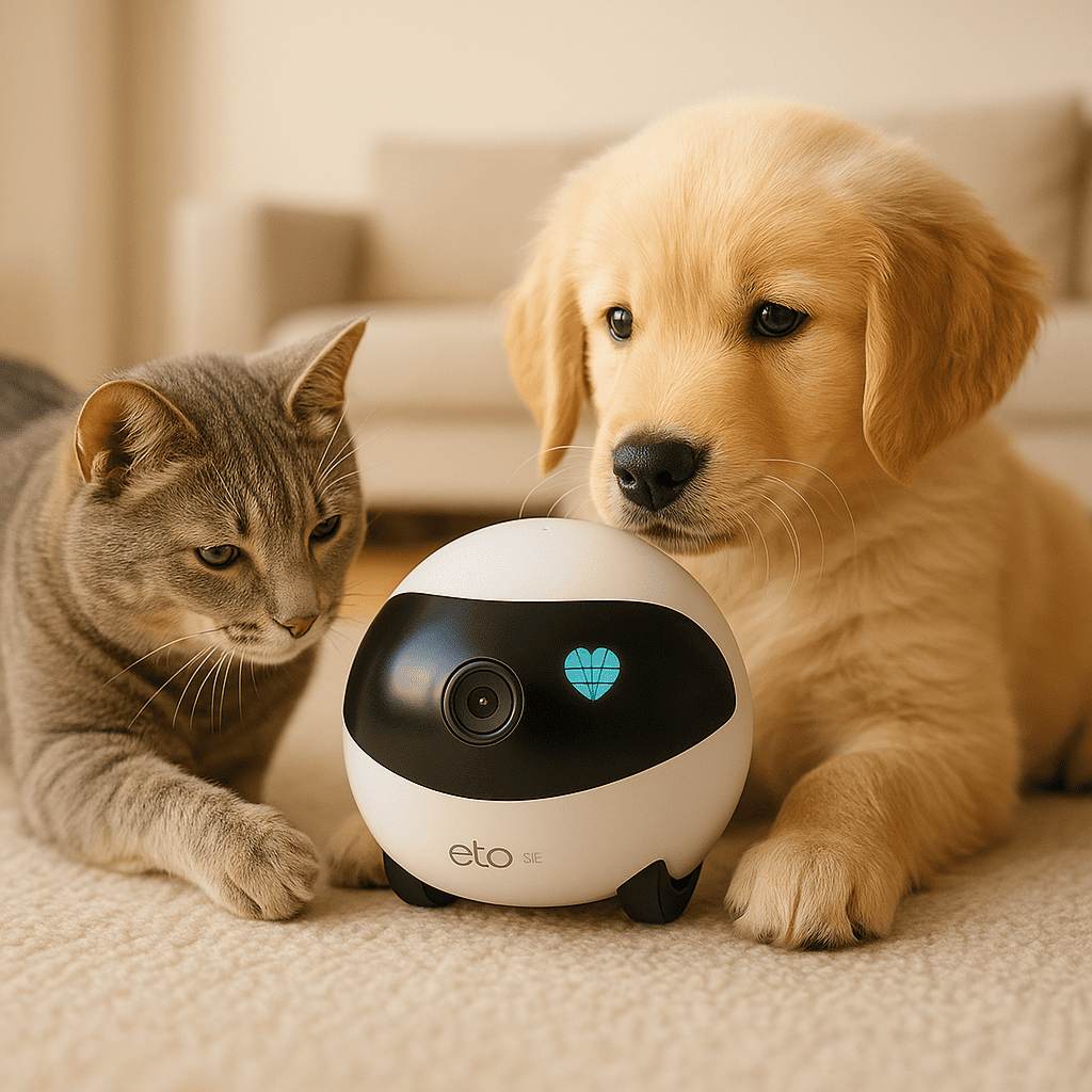 PetGuard Pro camera robot capturing pets indoors