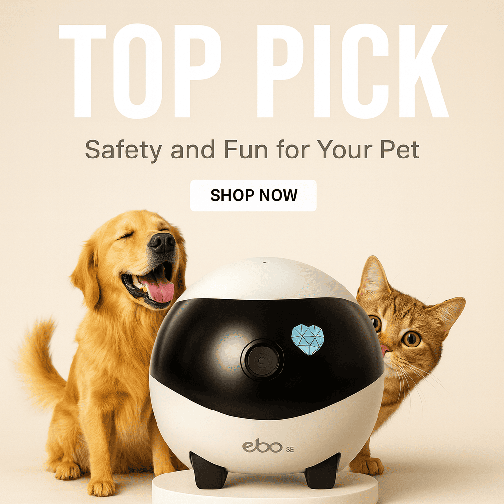 Dog and cat with PetGuard Pro safe and fun pet camera