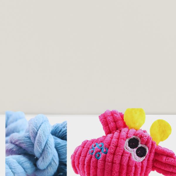 Pet Store ED soft plush dog toy with squeaker – textured finish