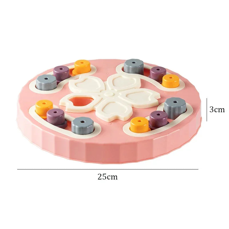 Safe, colorful slow feeder for intelligent pet meals