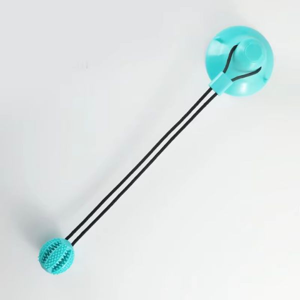 TugBite blue dog toy to relieve boredom and anxiety safely.