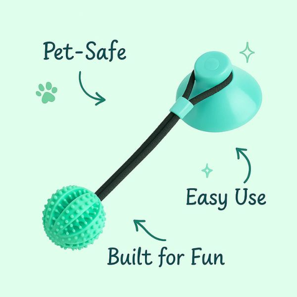 TugBite dog toy to relieve boredom with simple and safe installation.