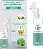 PET foot cleansing foam bottle with brush cap, plant essence, keratin, aloe vera enzyme