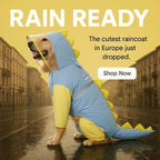 Keep My Big Baby Dry with This Full Body Dino Dog Raincoat | Blue - Pet Store ED