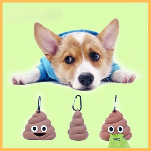 PawPoo: Dog waste bag holders in funny poop emoji shapes for convenient use