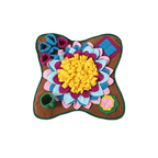 ForageBowl snuffle mat for dogs laid flat showing five treat zones, 51cm
