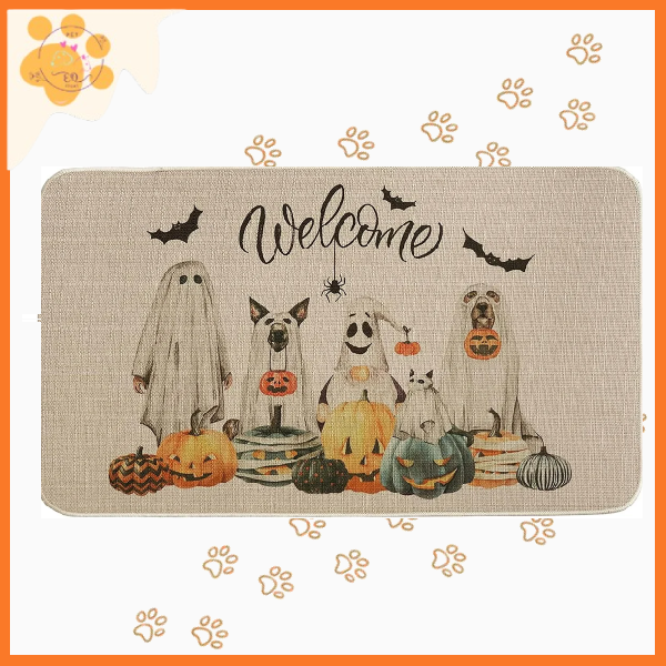 Spooky Step: Halloween Mat for a Festive & Fun Home Entrance Ghost pet | C 40cm 60cm