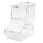 Clear acrylic ant farm nest box with multiple tiny ventilation holes on white background