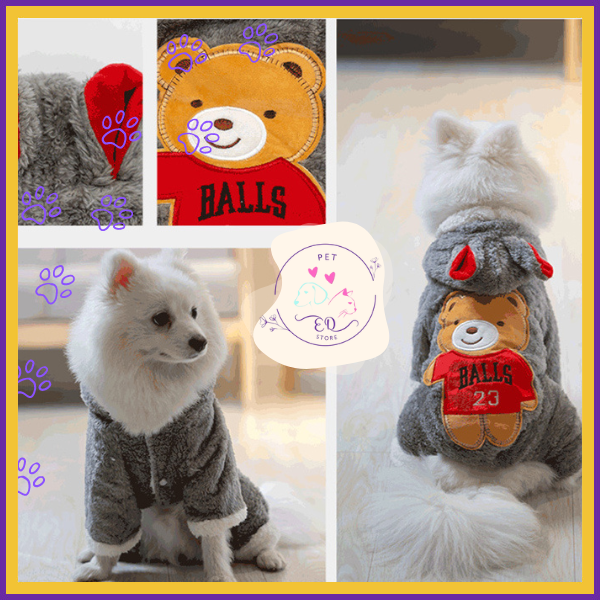 Teddy bear basketball costume for pets, perfect for sports enthusiasts and their furry friends by KnuffelWarm.