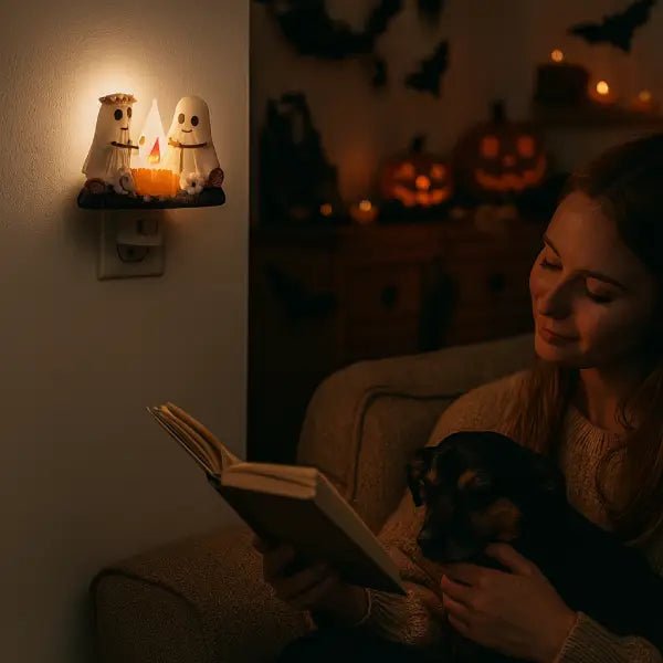Scared of the dark? The SpookyGlow Ghost Campfire Night Light - Pet Store ED