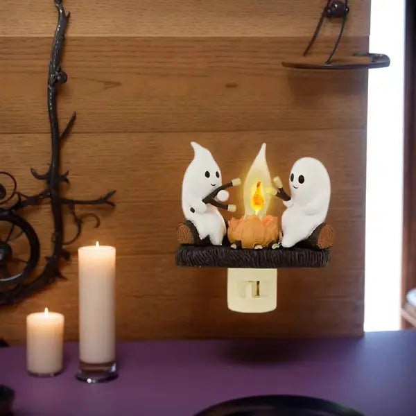 Scared of the dark? The SpookyGlow Ghost Campfire Night Light - Pet Store ED