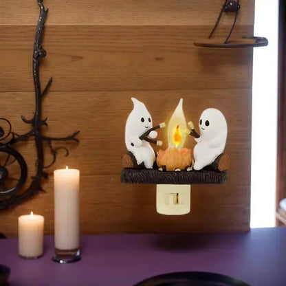 Scared of the dark? The SpookyGlow Ghost Campfire Night Light - Pet Store ED