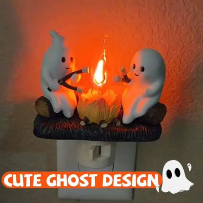 Scared of the dark? The SpookyGlow Ghost Campfire Night Light - Pet Store ED