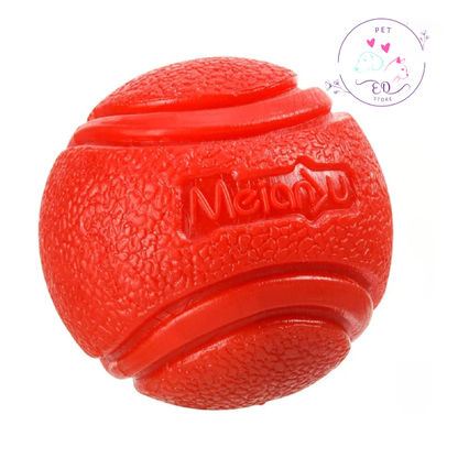 EcoChew Ball: Natural and Durable Rubber Ball for Dogs red