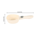Digital measuring scoop with LCD display, cream color, 23cm x 9.5cm
