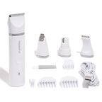 Mewoofun pet grooming kit with clippers, attachments, guards, cleaning brush and USB cable