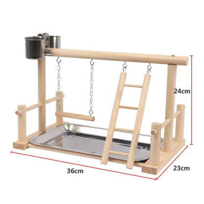 Parrot Perch Palace: The Ultimate Solid Wood Training & Play Stand