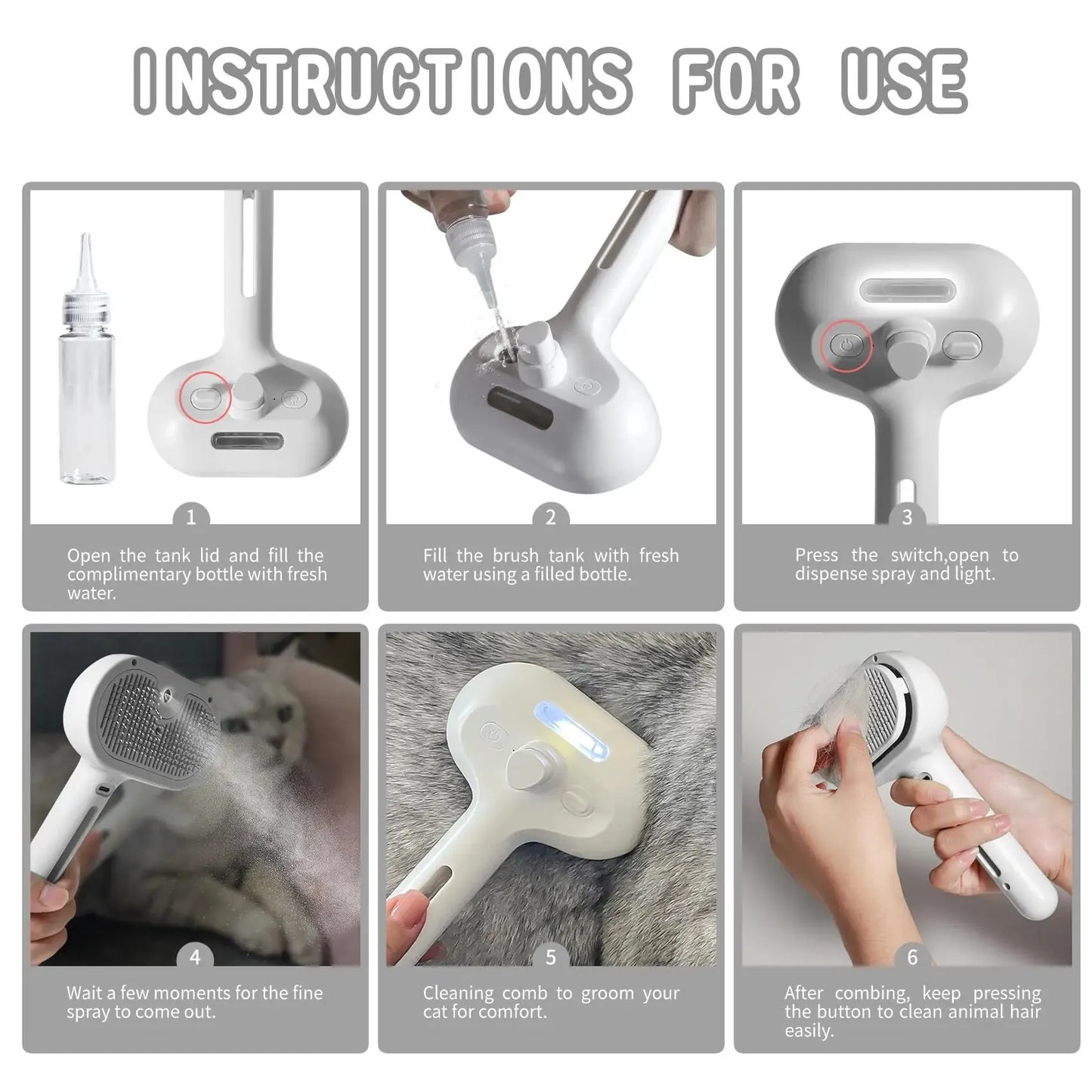 SplashBrush: Shedding Relief with a Splash for Cats & Dog