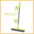 Adjustable silicone broom with telescopic handle, expansion length 56cm to 122cm