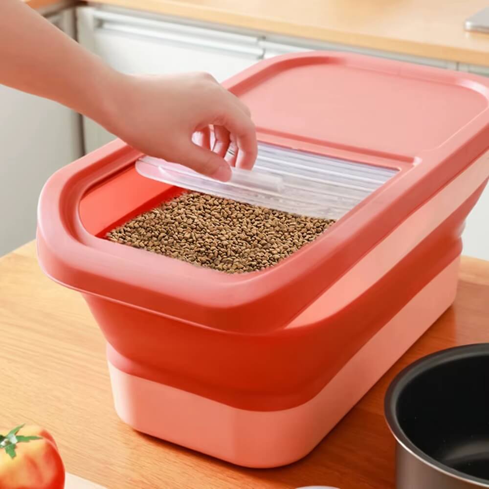 Dog Food Going Stale? Try Our Airtight Collapsible Container - Pet Store ED