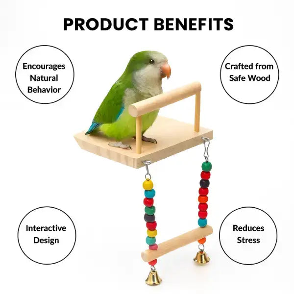 Safe and interactive toy for parrots to reduce boredom