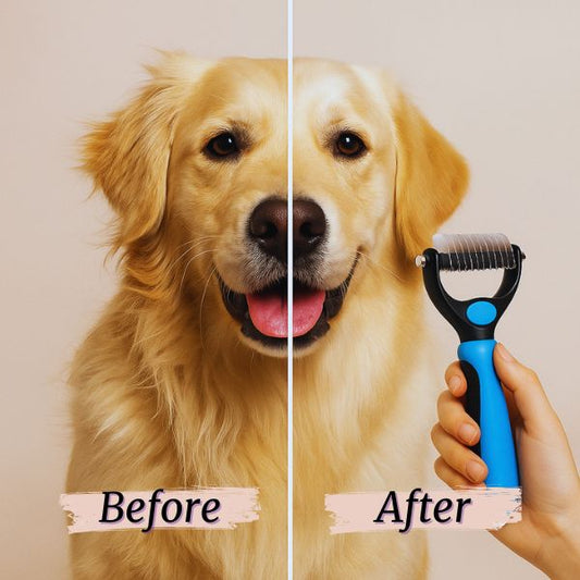 Comparison of coat condition after undercoat rake for dogs use
