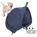 Blue Labrador dog earplugs with running Labrador and Pet Ed logo, pet accessories