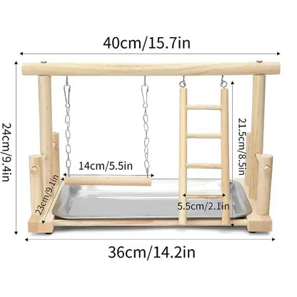 bird training stand 40x36cm for parakeets and budgies