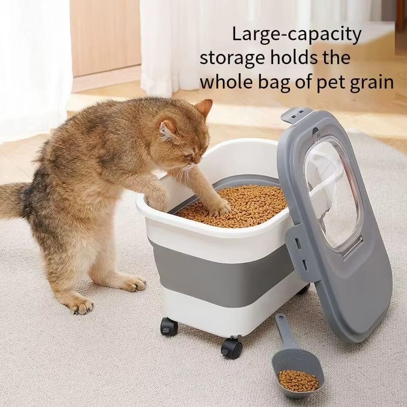 Dog Food Going Stale? Try Our Airtight Collapsible Container - Pet Store ED