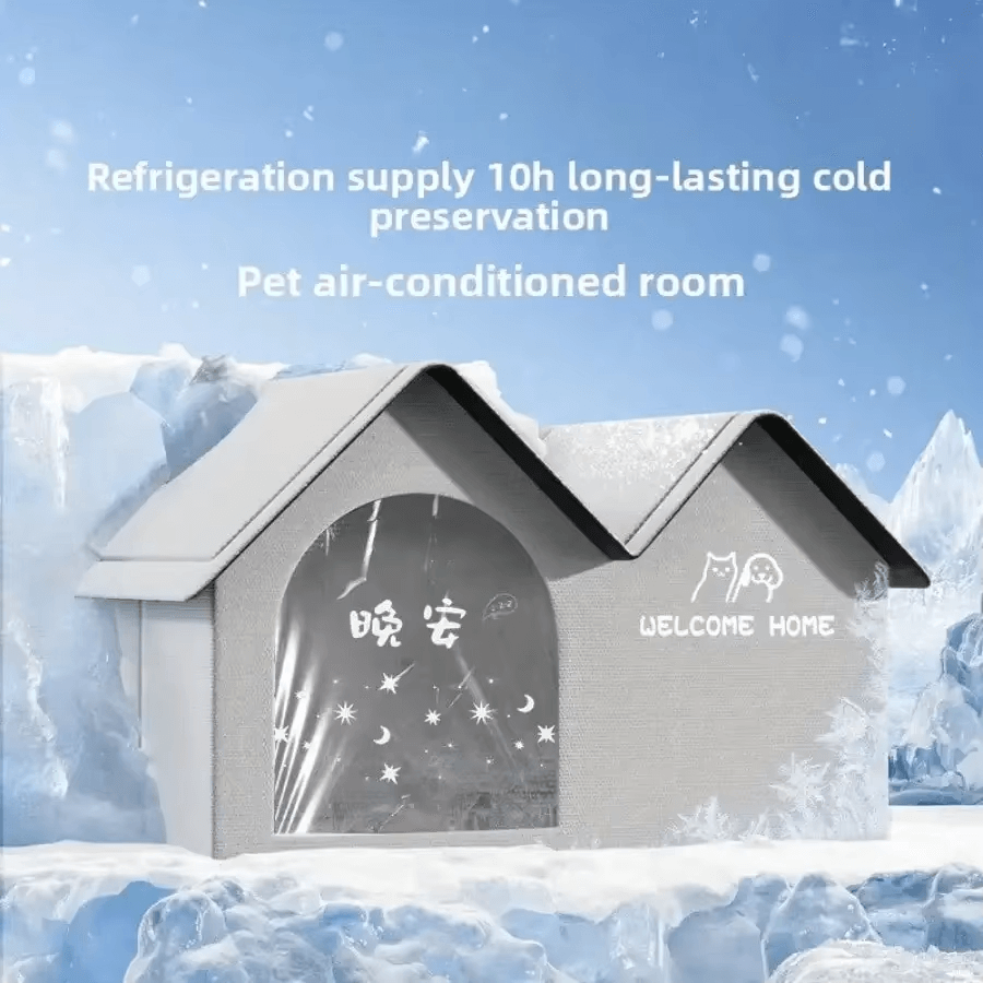 ClimaNest™ dog house designed for temperature control in extreme heat.
