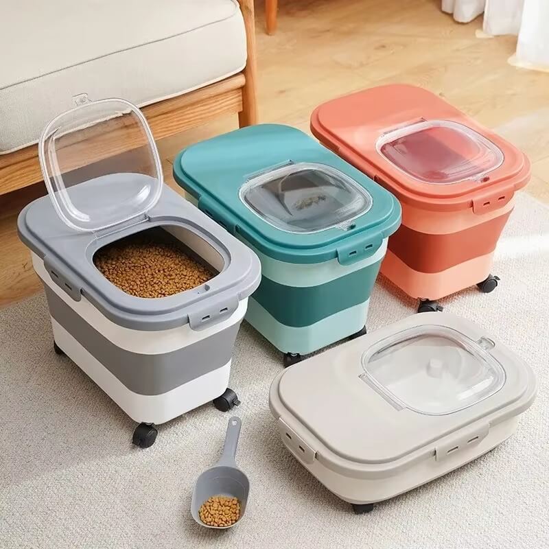Dog Food Going Stale? Try Our Airtight Collapsible Container - Pet Store ED