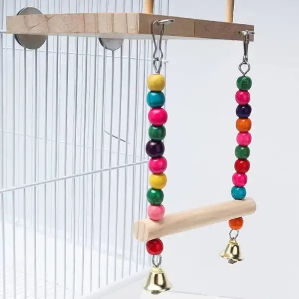 Durable bird swing with playful design and stimulation
