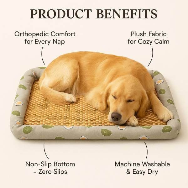 Summer Heat Relief? Try This Rattan Cooling Mat for Dogs|Cats - Pet Store ED