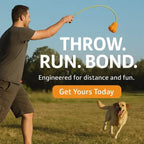 Dog fetch toy engineered for distance throws and active play