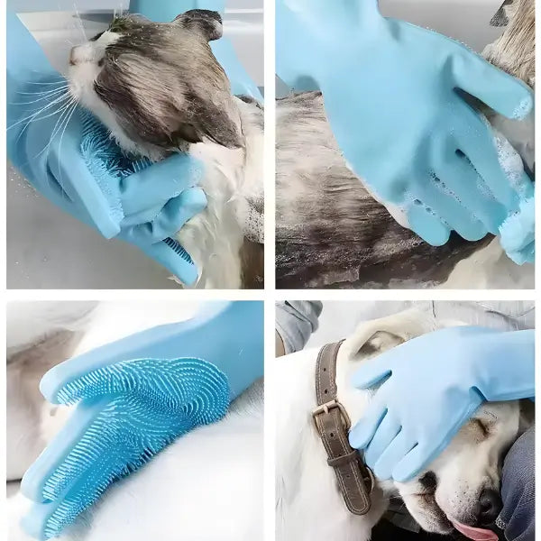 Bath brush for cats providing gentle coat care
